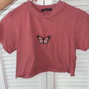 Brandy Melville Butterfly Crop Top
